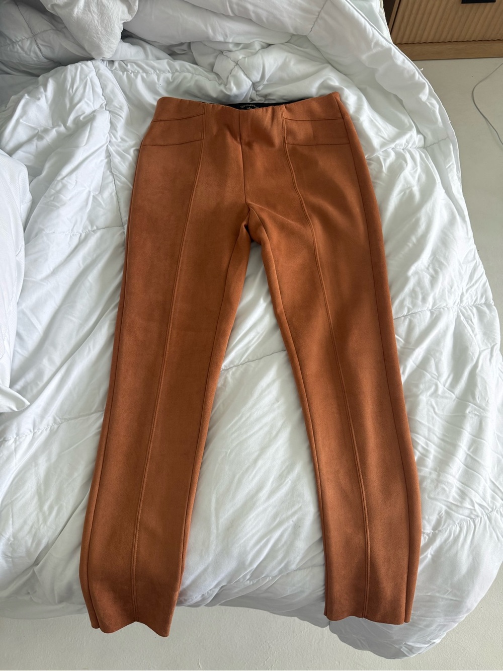 Shinestar Rust Orange High-Waist Trousers